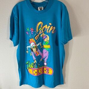 Vibrant Blue Graphic vintage Shirt SSI tag single stitching